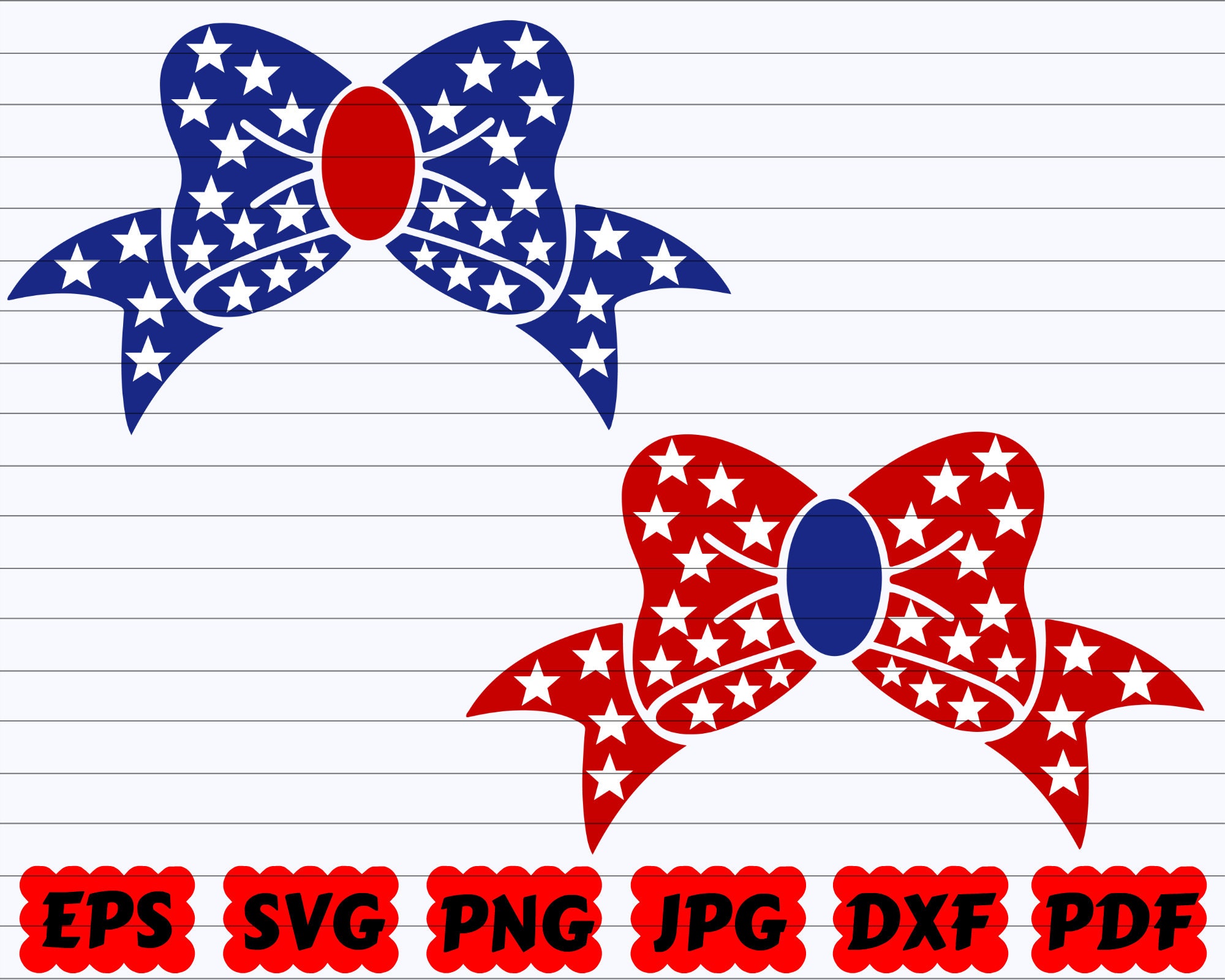 4th of July Bow SVG Bow SVG America Bow Svg Bow Clipart | Etsy