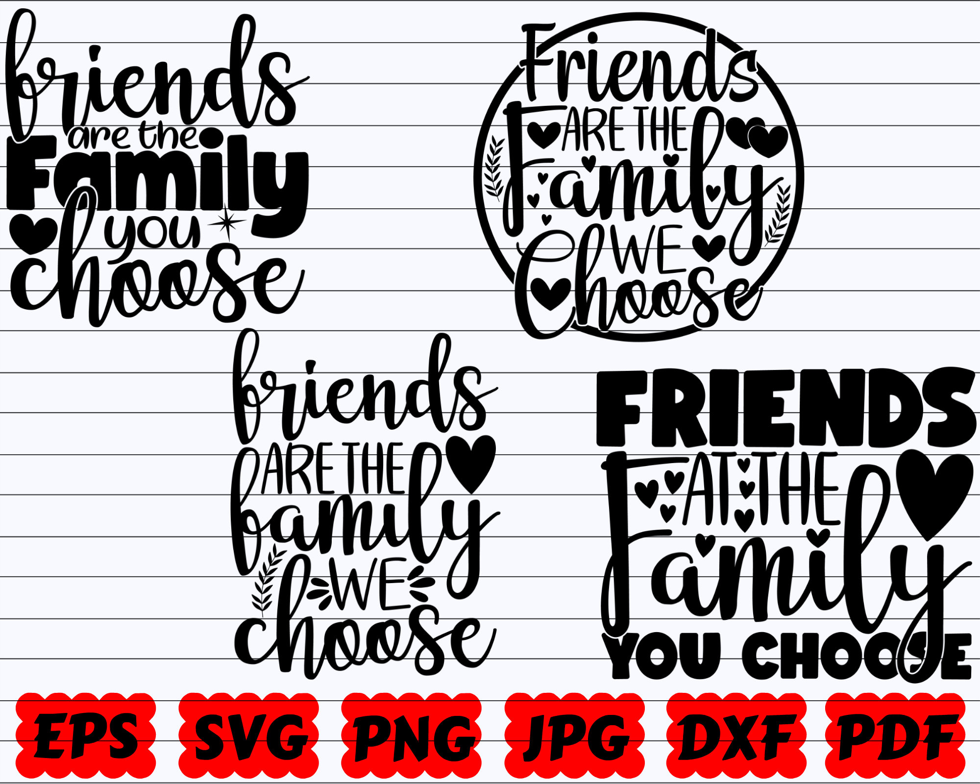 Przyjaciele to rodzina, którą wybieramy SVG | Przyjaciele to rodzina SVG | Rodzina, którą wybieramy SVG | Plik do cięcia przyjaciół | Cytat przyjaciół SVG | Powiedzenie SVG
