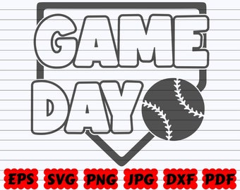 Game Day SVG | Game Day Cut File | Baseball Game Day SVG | Baseball Day SVG | Baseball Quote Svg | Baseball Saying Svg | Baseball Cut File