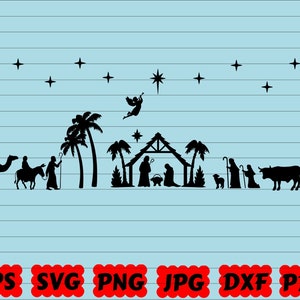 Nativity SVG | Nativity Scene SVG | Holiday Decoration Decal | Nativity Cut File| Nativity Quote Svg| Nativity Sayings Svg| Nativity Clipart