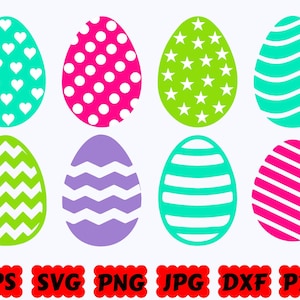 Easter Eggs SVG | Eggs SVG | Easter SVG | Happy Easter Svg | Cut Files for Cricut & Silhouette | Svg Eps Dxf Png Jpg Pdf | Commercial Use