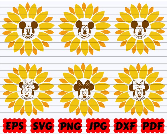 Sunflower SVG Mickey Mouse SVG Minnie Mouse SVG Disney | Etsy
