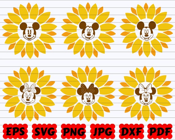 Download Sunflower SVG Mickey Mouse SVG Minnie Mouse SVG Disney | Etsy