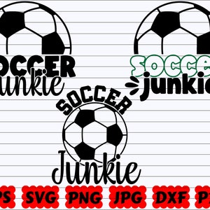 サッカー ジャンキー SVG | ジャンキー SVG | サッカー ジャンキー カット ファイル | サッカー デザイン SVG | サッカー カット ファイル | サッカー 名言 SVG | サッカー 格言 | ボール SVG