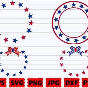 Circle USA SVG | 4th of July Monogram SVG | Usa Circle Svg | Star Svg | Fourth of July Monogram Svg | America Monogram Svg| Usa Monogram Svg