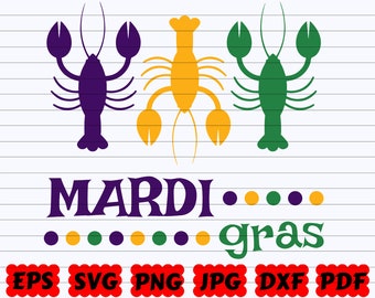 Mardi Gras Crawfish SVG | Mardi Gras SVG | Crawfish SVG | Mardi Gras Quote Svg | Mardi Gras Saying| Mardi Gras Clipart | Mardi Gras Cut File