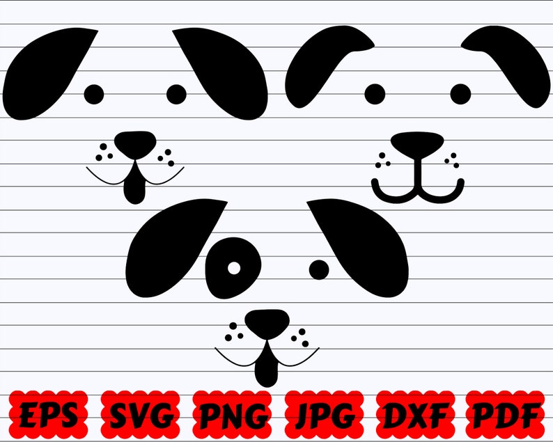 Hondengezicht SVG Schattige Hond SVG Puppy SVG Hond Gezicht Clipart Puppy Hond Svg Puppy Gezicht Svg Dog Face Cut-bestand Hondenkop Svg Leuke Svg afbeelding 1