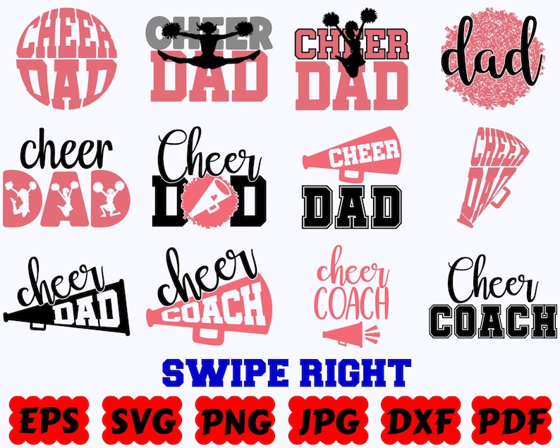 Cheer SVG | Cheerleader SVG | Cheer Mom SVG | Cheerleading Svg | Cheer Life Svg | Sport Svg | Cut Files for Cricut | Svg Eps Dxf Png Jpg image 4