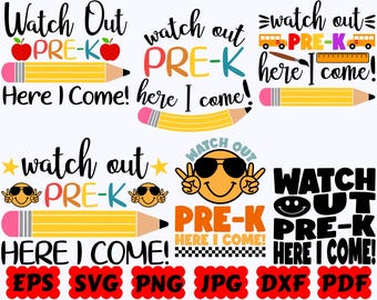 Preschool SVG File, Watch Out Preschool Here I Come Svg, First Day of ...
