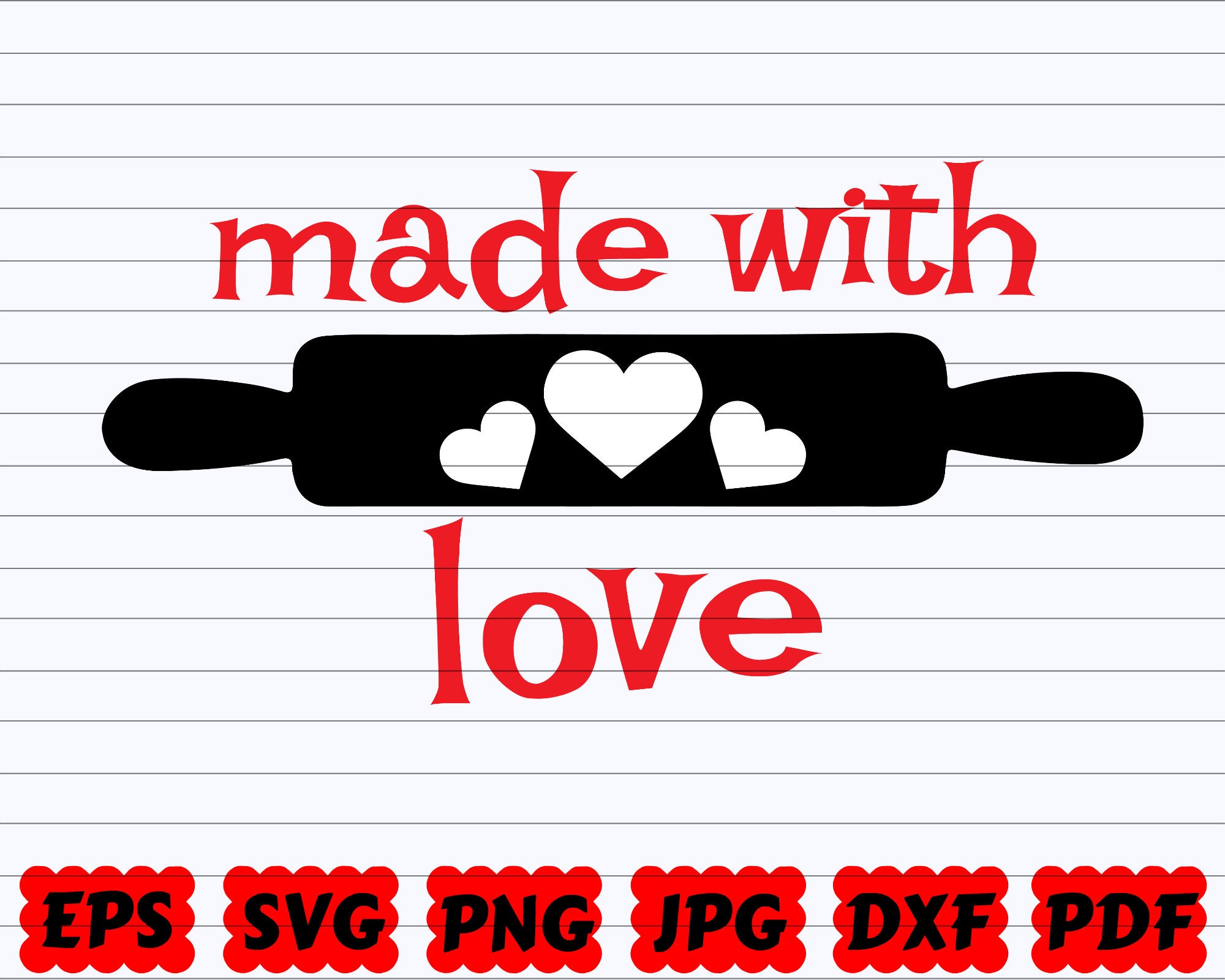 Made With Love SVG Kitchen Quote SVG Kitchen SVG Kitchen | Etsy