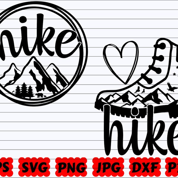 Hike Design SVG | Hike SVG | Hiking Boots SVG | Boots Svg | Camping Boots Svg | Hike Cut File | Hike Shirt Svg | Nature Svg| Nature Cut File