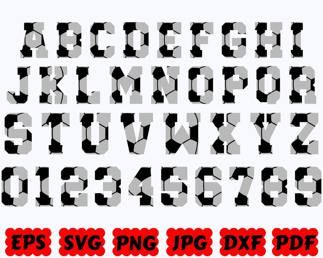 Soccer Font SVG | Soccer Alphabet SVG | Soccer Letters SVG | Soccer ...