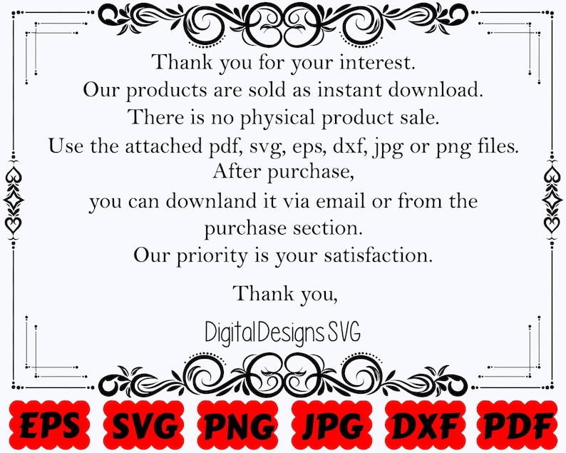 a red and black frame with the words thank you for your interest