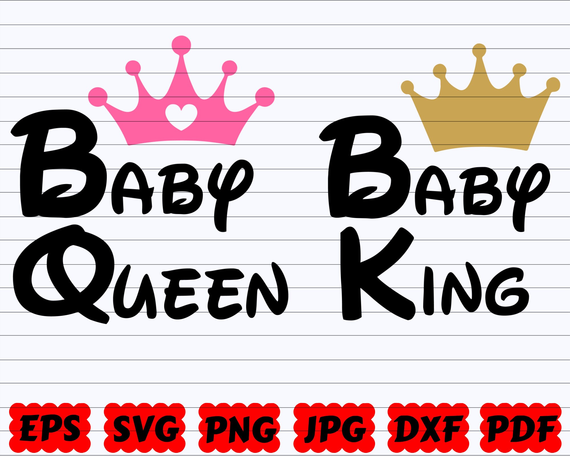 Download Baby Queen SVG Baby King SVG Crown SVG Queen Svg King | Etsy