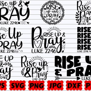 Steh auf und bete SVG | Rise Up SVG | Beten SVG | Religiöses SVG | Christliches Design | Jesus Herz | Glaube Clipart | Gott SVG | Bibel geschnitten Datei | Schrift svg