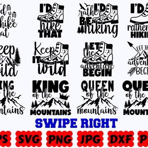 Hiking SVG | Adventure SVG | Nature SVG | Mountains Svg | Travel | Cut Files for Cricut & Silhouette | Svg Eps Dxf Png Jpg | Commercial Use image 3
