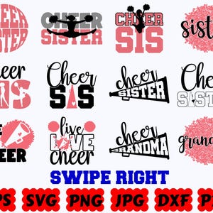 Cheer SVG | Cheerleader SVG | Cheer Mom SVG | Cheerleading Svg | Cheer Life Svg | Sport Svg | Cut Files for Cricut | Svg Eps Dxf Png Jpg image 6