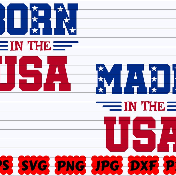 Born In The USA Svg | Made In The USA Svg | USA Svg | United States Svg | Patriotic Svg | 4th Of July Svg| Independence Day Svg| America Svg