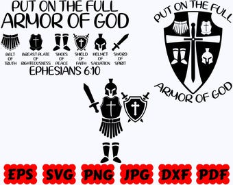 Armor Of God SVG | God SVG | Jesus SVG | Christian Svg | Religious Svg | Cut Files for Cricut & Silhouette | Svg Eps Dxf Png Jpg Pdf