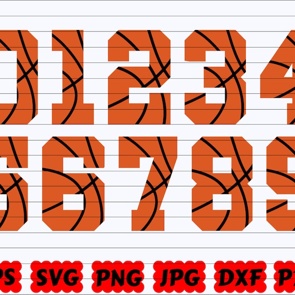 Basketball Numbers SVG | Numbers SVG | Sport Numbers SVG | Basketball Numbers Cut Files | Birthday Numbers Svg | Numbers Cut Files | Clipart