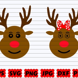 Reindeer SVG | Reindeer Bundle SVG | Christmas SVG | Reindeer Clipart | Reindeer Cricut | Reindeer Cut Files | Santa Svg | Reindeer Vector