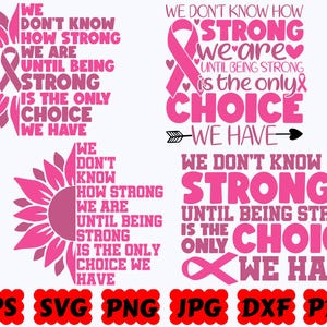 Strong is the Only Choice SVG | Breast Cancer SVG | Cancer Awareness ...