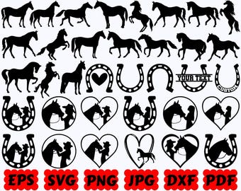 Horse SVG | Horseshoe SVG | Riding SVG | Animal Svg | Cut Files for Cricut & Silhouette | Svg Eps Dxf Png Jpg Pdf | Commercial Use