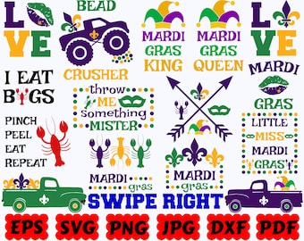 Mardi Gras SVG | Carnival SVG | Party SVG | Parade Svg | Cut Files for Cricut & Silhouette | Quote | Svg Eps Dxf Png Jpg | Commercial Use