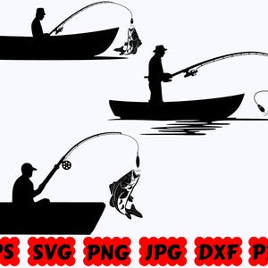 Fishing Boat SVG | Fishing SVG | Fisherman Svg | Boat Svg | Cut Files for Cricut & Silhouette | Svg Eps Dxf Png Jpg Pdf | Commercial Use