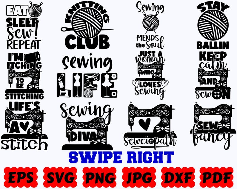 Sewing SVG | Knitting SVG | Crafty Girl SVG | Crafting Svg | Cut Files ...