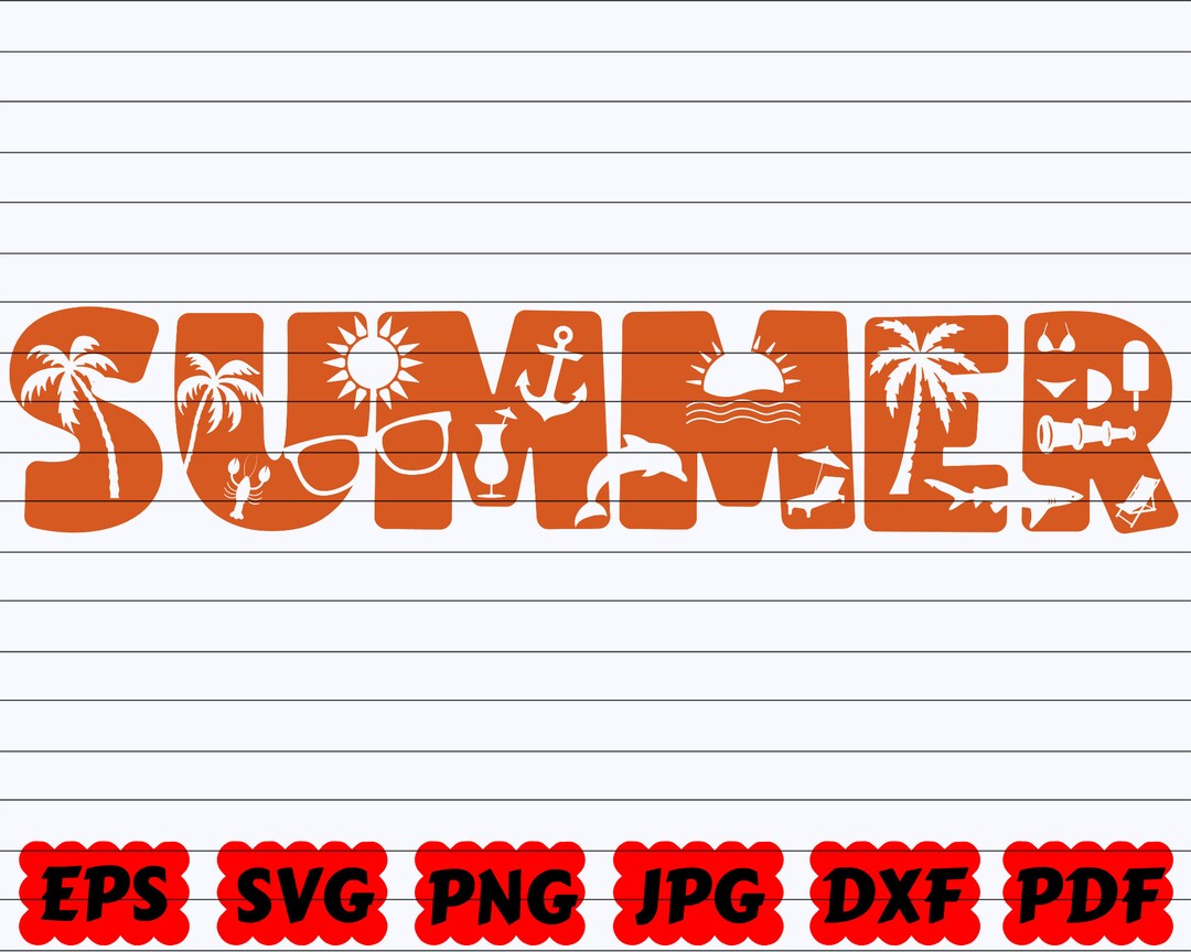 Summer Cut File Summer Design Summer Clipart Love Summer SVG Summer