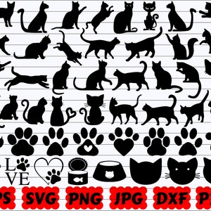 Cat Silhouette | Cat SVG | Cat Head SVG | Cat Face SVG | Cat Cut Files | Cat Design | Kitten Svg | Cat Vector | Kitty Svg | Pet Silhouette