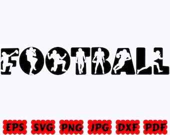 Football SVG | Football Player SVG | Football Design SVG | Cut Files for Cricut & Silhouette | Svg Eps Dxf Png Jpg Pdf | Commercial Use