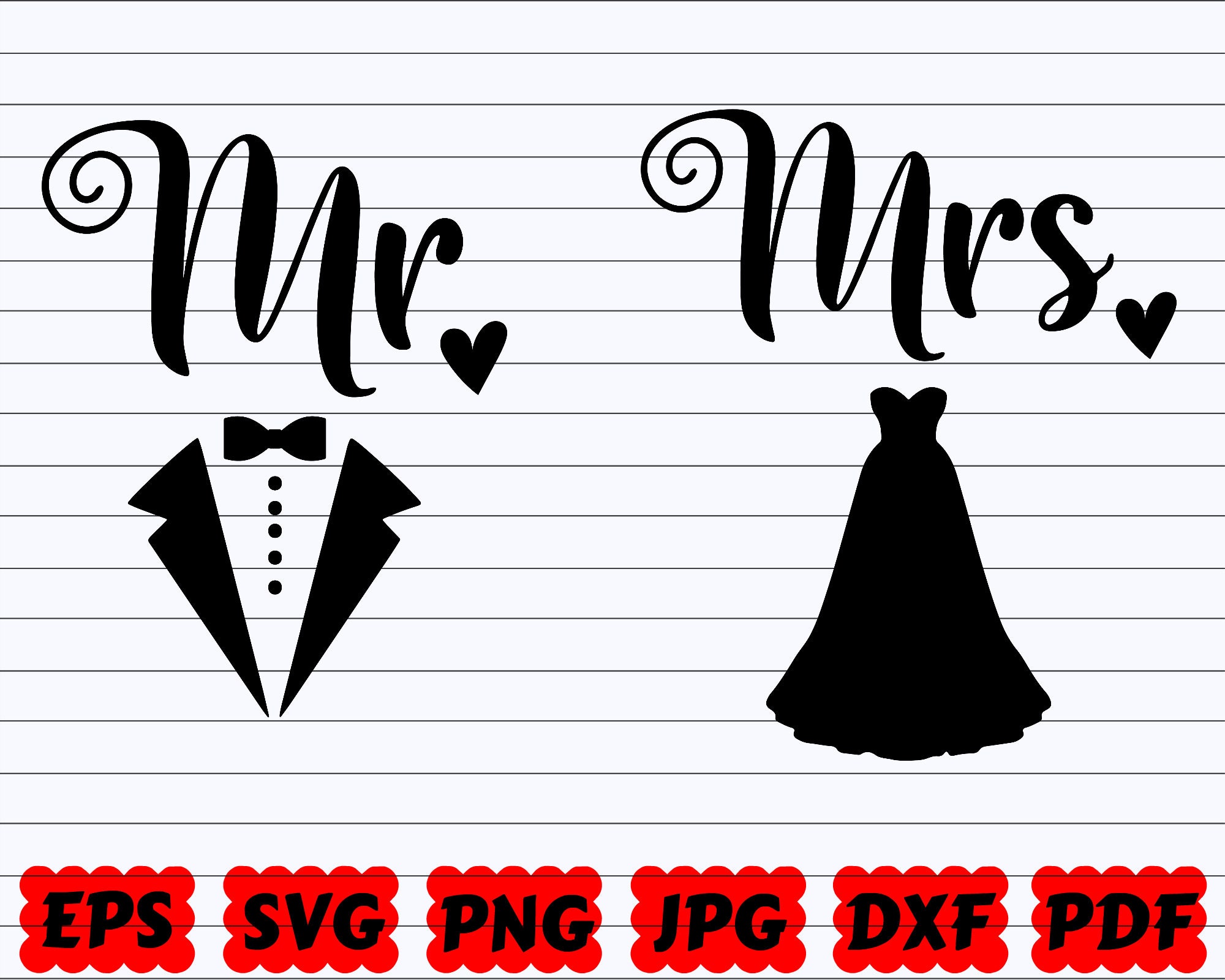 Mr and Mrs SVG Mr SVG Mrs SVG Mr and Mrs Cut File Mr Etsy Sweden