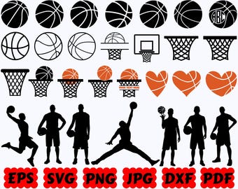 Basketball Silhouette | Basketball SVG | Sport SVG | Cut Files for Cricut & Silhouette | Svg Eps Dxf Png Jpg Pdf | Commercial Use