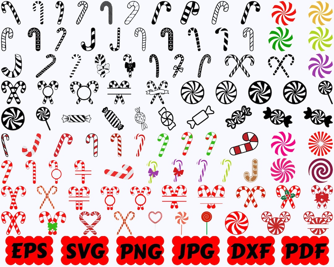 Candy Cane SVG, Christmas Candy SVG for Cricut and Silhouette ...