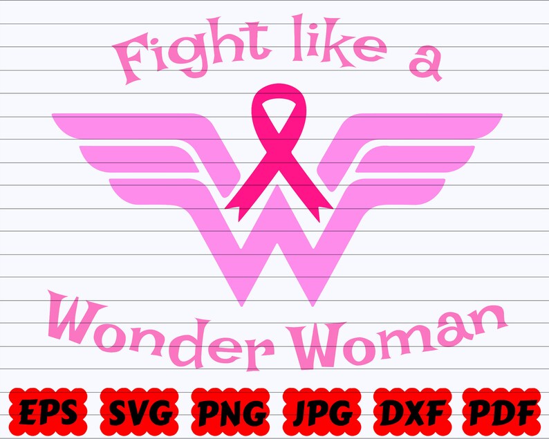 Download Fight Like A Wonder Woman SVG Fight Cancer SVG Cancer SVG | Etsy