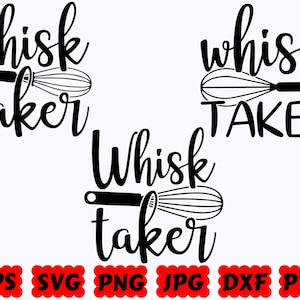 Schneebesen Taker SVG | Küche SVG | Backen SVG | Kochen | Schnittdateien für Cricut & Silhouette | Svg Eps Dxf Png Jpg Pdf | Kommerzielle Nutzung