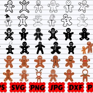 Christmas Gingerbread SVG | Gingerbread SVG | Christmas Cookies SVG | Gingerbread Man Svg | Gingerbread Cut Files | Gingerbread Clipart |Png