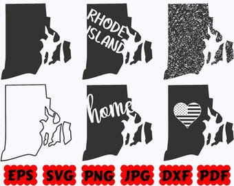 Stato di Rhode Island SVG / Rhode Island SVG / 4 luglio SVG / America Svg / Usa Svg / File di taglio per Cricut e Silhouette / Svg Eps Dxf Png Jpg