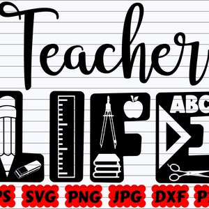 Teacher Life SVG | Teacher Life Cut Files | Teacher Life Design SVG | Teacher SVG | Life Svg | Teacher Cut Files - Teacher Silhouette - Png