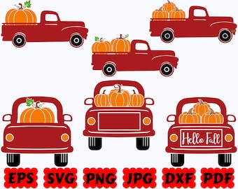 Fall Truck SVG | Autumn Truck SVG | Vintage Truck SVG | Fall Svg | Autumn Svg | Cut Files for Cricut & Silhouette | Svg Eps Dxf Png Jpg Pdf
