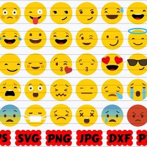 Emoji SVG | Emoji SVG Bundle | Emoji Smile SVG | Smileys Svg | Smiley Faces Svg | Emoji Svg | Emoji Svg | Emoji Clipart | Emoji Silhouette