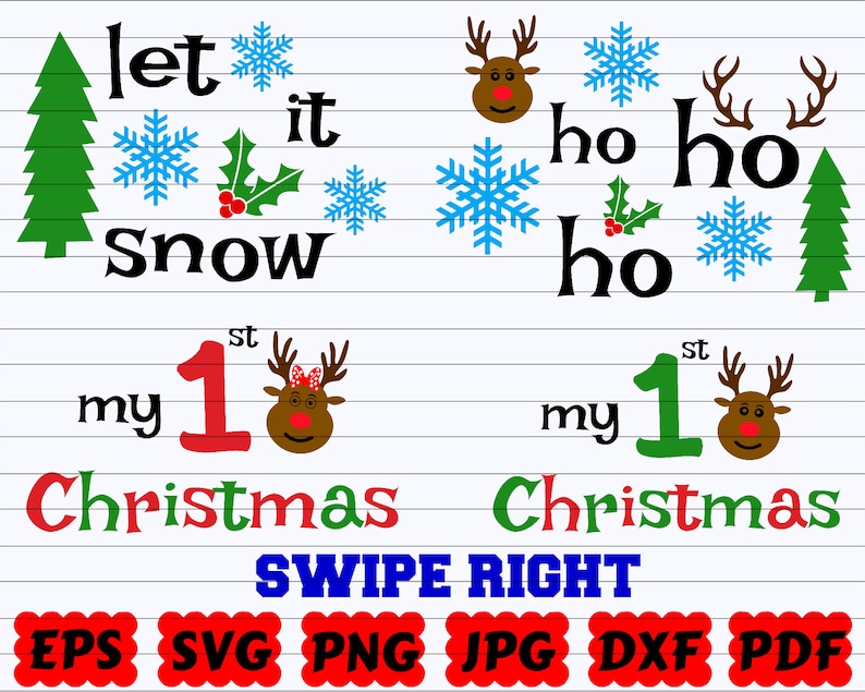 Christmas Clipart Christmas Bundle SVG Rudolph Svg Christmas Trucks SVG Baubles Svg Christmas SVG Cut Files Christmas Tree Svg