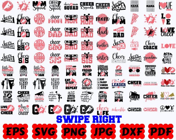 Cheer SVG | Cheerleader SVG | Cheer Mom SVG | Cheerleading Svg | Cheer Life Svg | Sport Svg |  Cut Files for Cricut | Svg Eps Dxf Png Jpg