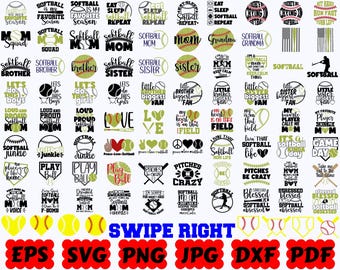 Softball SVG | Softball Mom SVG | Sports SVG | Quote | Saying | Cut Files for Cricut & Silhouette | Svg Eps Dxf Png Jpg | Commercial Use