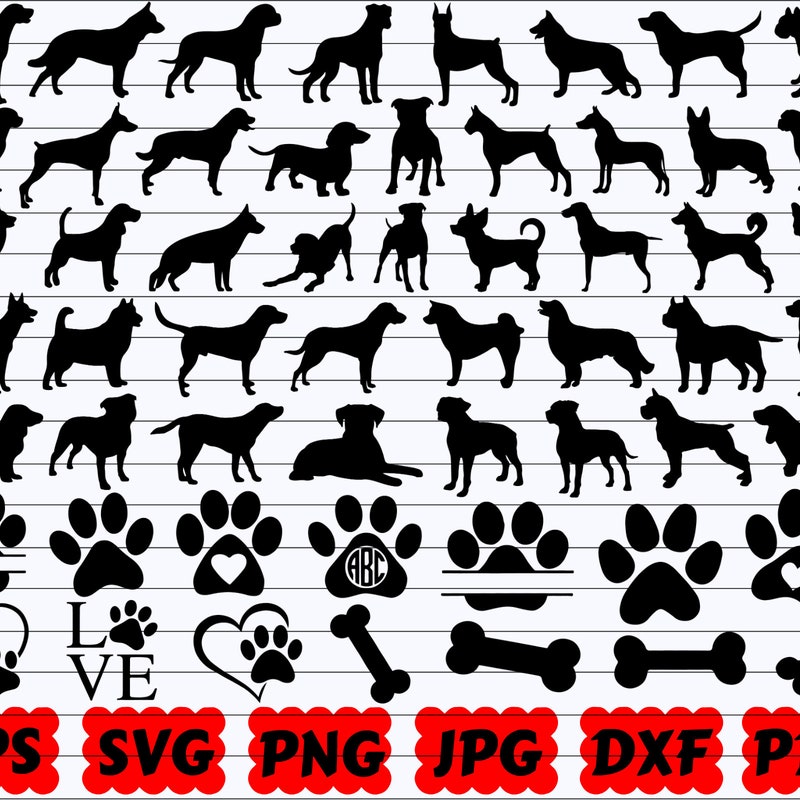 Dog Silhouette Print - Etsy