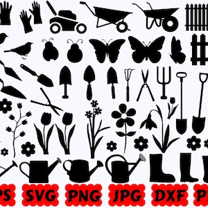 Garden Tools SVG | Tools SVG | Gardener SVG | Spring Svg | Hello Spring Svg | Cut Files for Cricut & Silhouette | Svg Eps Dxf Png Jpg Pdf