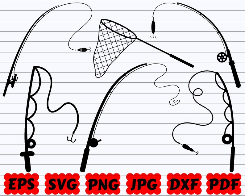Download Fishing Rod Svg Hook Svg Fishing Pole Svg Reel Svg Fishing Pole Cut File Lures Svg Fishing Rod Cut File Fish Hook Svg Hooker Svg Visual Arts Craft Supplies Tools Delage Com Br