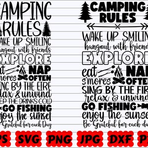 Camping Rules SVG | Camp Rules SVG | Rules SVG | Camping Cut File | Camping Quote Svg | Camping Saying Svg | Camping Design | Camping Shirt